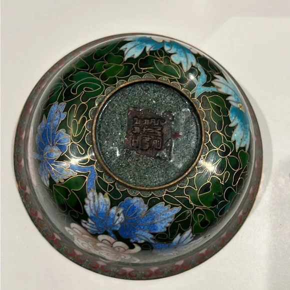 💕Vintage enamel floral basket bowl - Picture 2 of 5